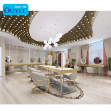 Luxury Beauty Center Design Makeup Furniture Beauty Salon Mirrors Station Salon Led Nail Bar